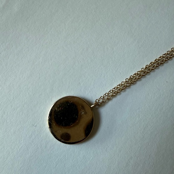 14k gold boutique ROUND DIAMOND NECKLACE - Picture 5 of 6